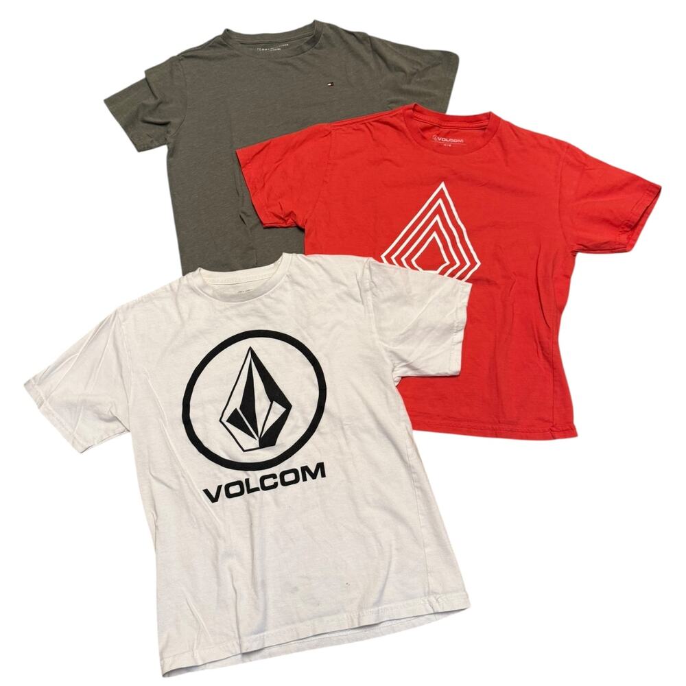 Volcom Tommy Hilfiger Boys 3 Shirt Lot Size Medium 12